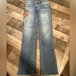 Driftwood Audrey Floral‎ Embroidered Jeans- 27